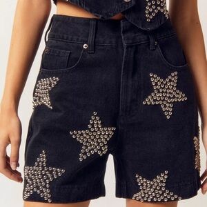 Festival ready! Star studded Denim shorts
